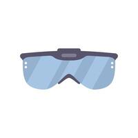 Virtual reality glasses showing augmented reality simulation vector