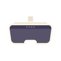 Front view of virtual reality headset illustrating metaverse concept vector