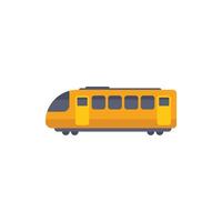 Modern high speed train moving on railway track vector