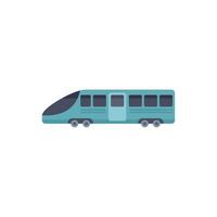 Modern high speed train moving on railway track vector