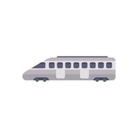 Modern high speed train moving on railway track vector