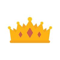 Golden crown with red jewels representing monarchy and power vector