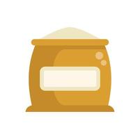 Full bag of flour with blank label for branding vector