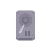 Hard drive disk showing rotating platters with read write head vector