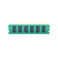 Green ram memory card for laptop computer hardware vector
