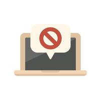 Laptop showing stop sign notification for system error vector
