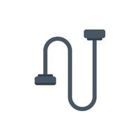 Vacuum cleaner hose creating a u shape on white background vector