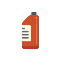 Red plastic detergent bottle with blank label for your design project vector