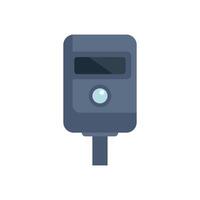 Parking meter showing payment information on display screen vector