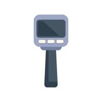 Electronic digital thermometer showing temperature in flat style vector