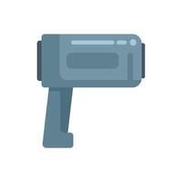 Handheld police radar for speed control detecting speed limit vector