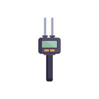Digital thickness gauge measuring device showing measurement data vector