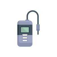Digital breathalyzer showing test result icon illustration vector
