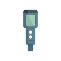 Electronic device showing empty screen displaying two white buttons vector