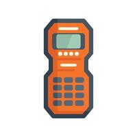 Orange price gun featuring display screen and keyboard vector