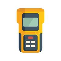 Yellow multimeter showing measurement results icon vector
