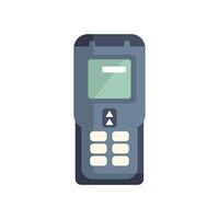 Remote control device showing buttons and display for television vector