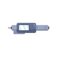 Digital micrometer showing precise measurement tool on white background vector