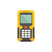 Yellow portable cash register showing empty screen vector