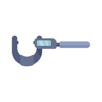 Outside micrometer measuring tool icon showing open jaws vector