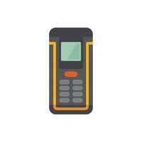 Mobile phone with buttons showing old technology flat style icon vector