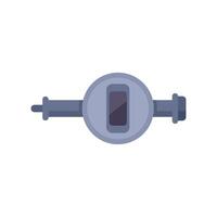Water meter showing measurement for water consumption tracking vector