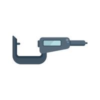 Digital micrometer measuring tool icon illustration showing concept of engineering and measurement vector