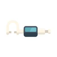 Digital caliper measuring tool icon showing accuracy and precision vector