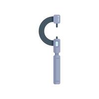 Outside micrometer measuring tool icon showing accuracy and precision vector
