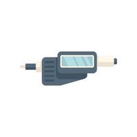 Digital micrometer showing measurement in workshop on white background vector