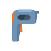 Digital infrared thermometer showing temperature in flat style vector