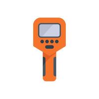 Orange metal detector showing empty screen interface vector