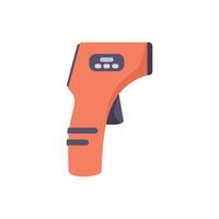 Digital non contact infrared thermometer measuring temperature vector