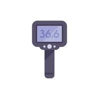 Digital non contact infrared thermometer showing normal body temperature vector