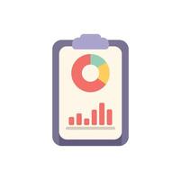 Clipboard showing charts representing data analysis and statistics vector