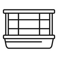 Empty showcase displaying products for sale in store vector