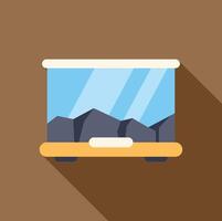 Modern aquarium with rocks and blue water creating a relaxing atmosphere vector