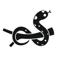 Spotted snake forming an impossible knot with its body vector