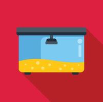 Deep fryer with boiling oil for deep frying food icon vector