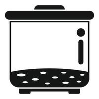 Electric multi cooker steaming food icon, simple style vector