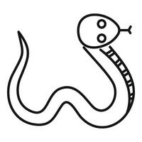 King cobra snake slithering line icon design vector
