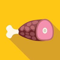 Pork ham knuckle minimalist icon representing butchery products vector