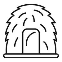 Haystack icon representing farming and harvesting in fall season vector