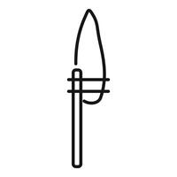 Hand drawn flint stone age axe icon representing hunting tool vector
