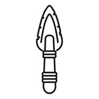 Ancient stone spear point showing prehistoric toolmaking vector