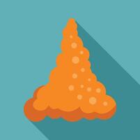 Big explosion mushroom cloud rising upwards creating a long shadow vector