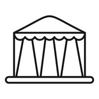 Canopy tent representing event or circus icon outline style vector