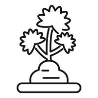 Simple and modern line icon of a celery growing vector