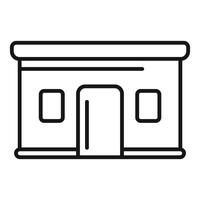 Simple outline vector icon representing a shop building