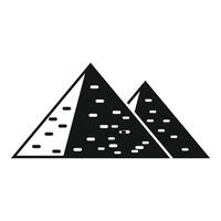 Two pyramids of giza standing in the desert vector